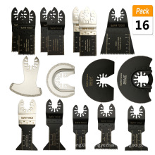 16PCS Oscillating Saw Blades, Premium Multitool Blades Kit for Wood Metal Plastics, Oscillating Tool Blades Fit